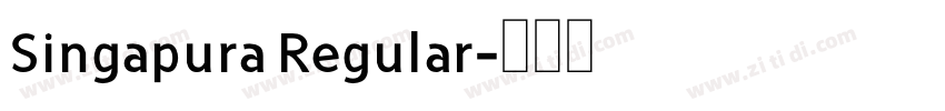 Singapura Regular字体转换